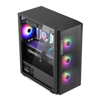 SEGOTEP Axe 5 Siyah 650W 80+ Midi Tower Kasa (Rainbow Fan)